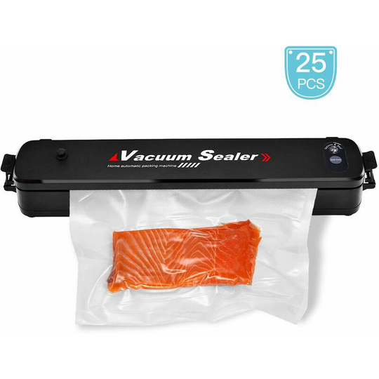 Gdrhvfd - Multifunction Vacuum Packaging Machine, Automatic Food Sealing Machine with led Lights - Black - 25 Sealing Bags