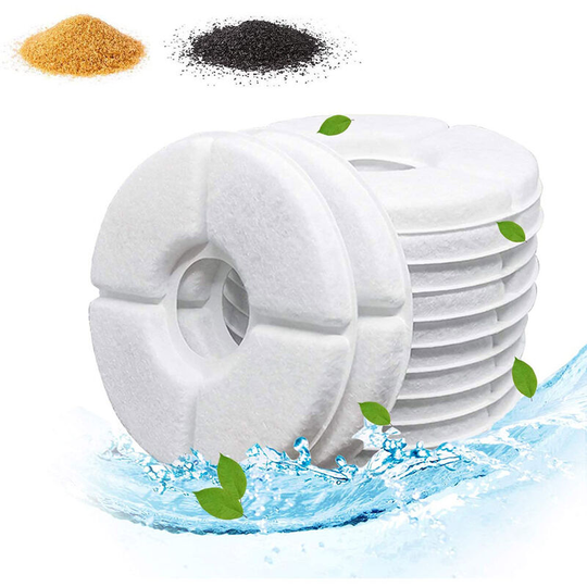 Cat Water Fountain Filter, 4 pcs Round Replacement Water Fountain Filters Dog/Cat Pet Fountain Filter