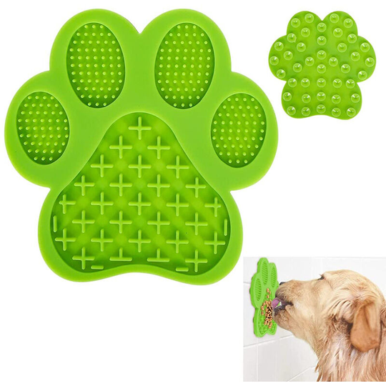 Devenirriche - Lick Mat for Dogs & Cats,Slow Treater Mat with Suction Cups for Pet Shower, Healthy Feeder,Calming Peanut Butter Dispenser ,Licking