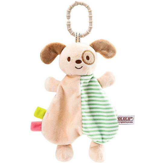 Baby Hanging Toy with Crinkle Paper Baby Saliva Towel Toy Infant Toys 0-12 Months Loving Cuddly Toy Comforting Snuggle Toy for Newborn 0-1 Years Old
