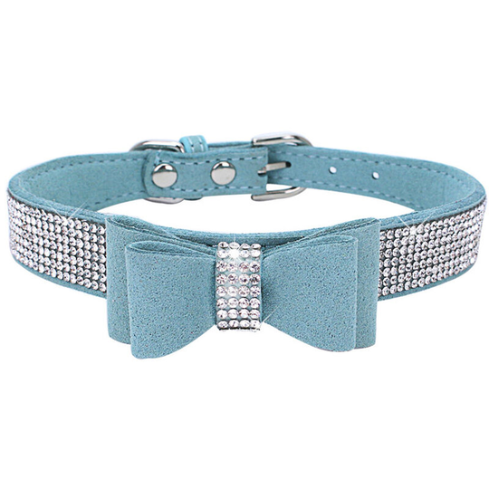 Crystal Dog Collar With Bow Collar Gold Rhinestone Dog Collar Glitter Dog