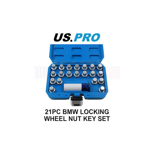 Tools 21pc bmw Locking Wheel Nut Key Set, Lock Set Alloy Alloys 3458 - Us Pro