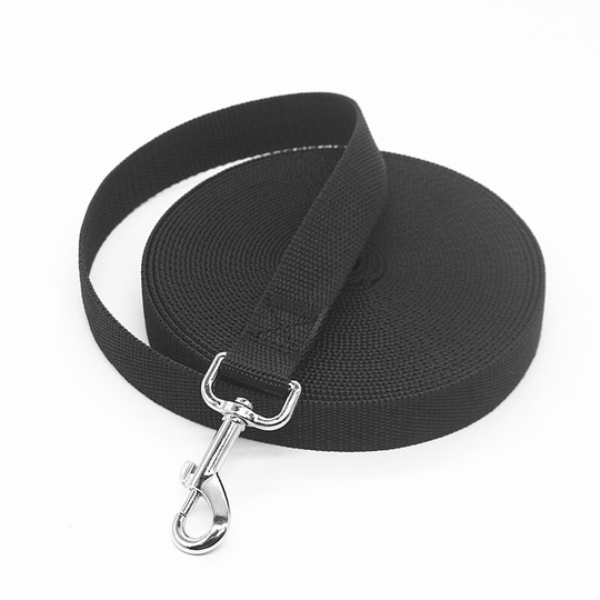 Long Traction Rope for Dog Training Long Nylon Dog Traction Rope Without Strapping Cats and Dogs Pets Walking Jogging (Black)20m*1.5cm(65ft)