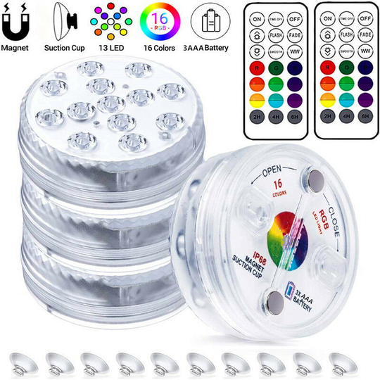Betterlifegb - Submersible led light, multi-color pool lamps with remote control, off-ground pool lighting, aquarium, spa, swimming pool, aquarium,
