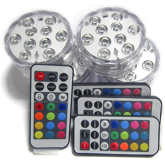 Bearsu - Submersible Led Lights, Submersible Lights Remote Controlled rgb Changing Waterproof Lighting for Pond Pool Fountain Aquarium Vase Event