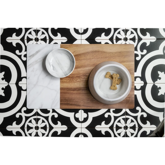 Marianne Carrara Marble Pet Bowl