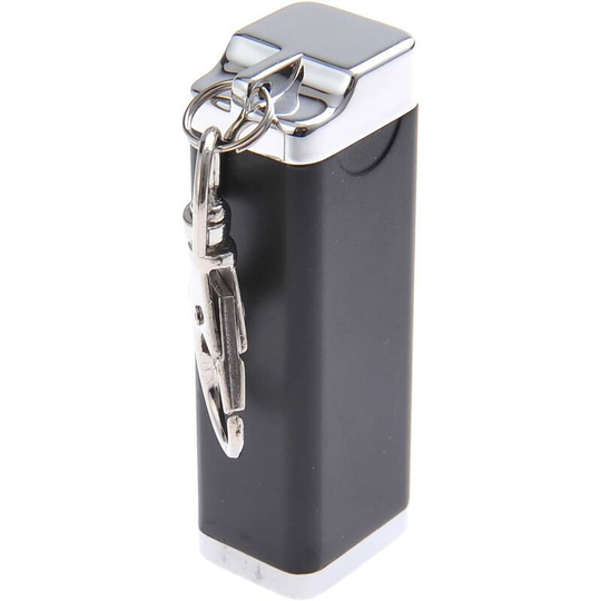 Mini ashtray / pocket ashtray / portable ashtray, made of zinc alloy, with a carabiner, black color