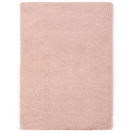 Rug 120x160 cm Faux Rabbit Old Pink Vidaxl Pink