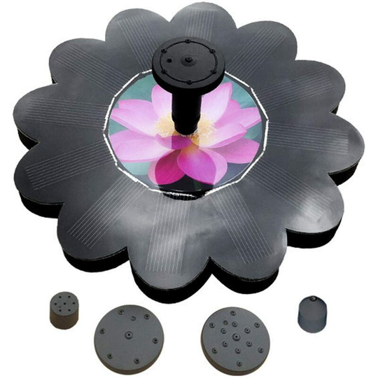 Solar Fountain Bath Fountain Solar Pump 1.4 w with 4 nozzles for bird bath, garden, pond, swimming pool, exterior