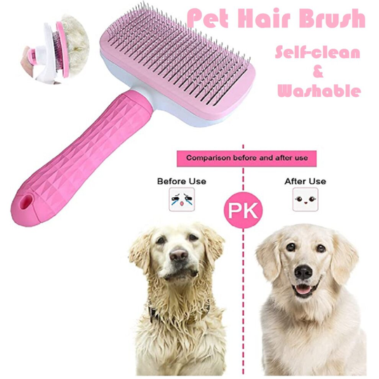 Self Cleaning Slicker Brush for Dogs and Cats