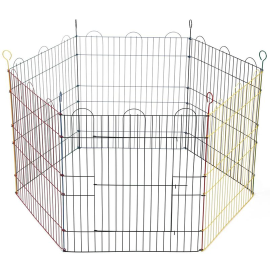 Beeztees - Rabbit Pen 6 Panels 66.5x58 cm Metal Multicolour