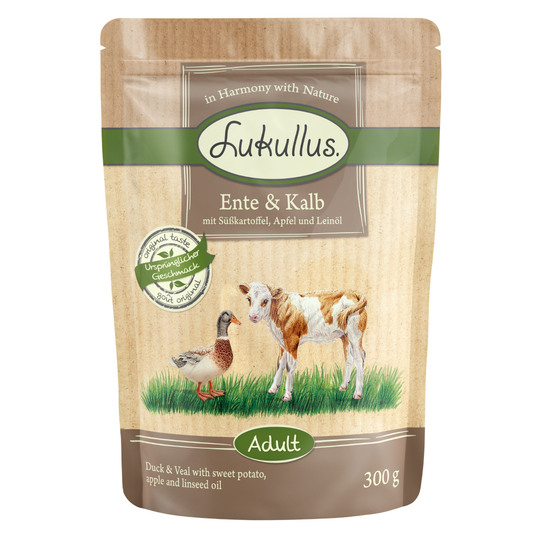 Lukullus Pouches Saver Pack 24 x 300g - Duck & Veal