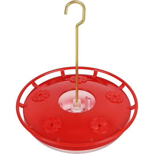 Hummingbird Feeders for Outdoors, Saucer Hummingbird Feeder for Window, Leak-Proof, Easy to Clean and Fill, Including Hanger, with 5 Feeder Ports and