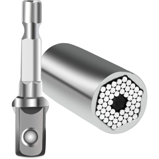 Einemgeld - Universal Socket Tool Gift for Men Dad - Socket Set with Power Drill Adapter Cool Stuff, Super Universal Socket Grip Gadgets, Father's