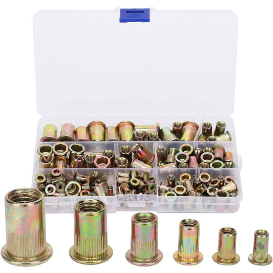 150 pieces of nut set Rivet nut set Galvanized rivet set of nut fixing inserts Rivet Threaded Hardware, Nut Set Rivet M3 / 4/5 /