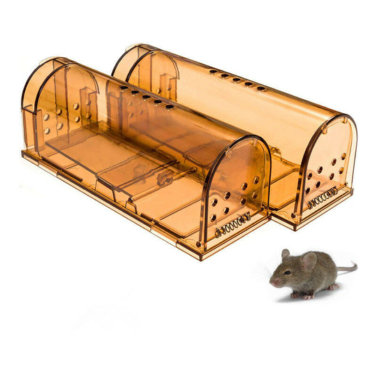 Live Mouse Trap, Reusable Human Mouse Trap Without Mechanical Ventilation for Kitchen, Garden, Home, Attic, Garage (2 Pieces)