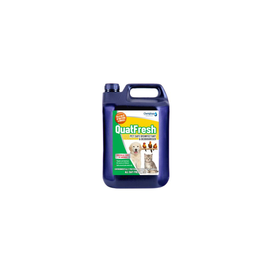 Quatfresh ĂƒĂ¢Ă¢ Dog Kennel Disinfectant, Pet Safe Disinfectant & Deodouriser 1 x 5 Litres | Chemiphase Ltd