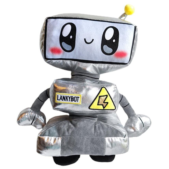 (Robot) Lankybox Merch Boxy Robot Plush Toy with LED Light Cat Fox Cloud Cartoon Anime Figure Soft Stuffed Doll Throw Pillow Christmas Birthday Gifts