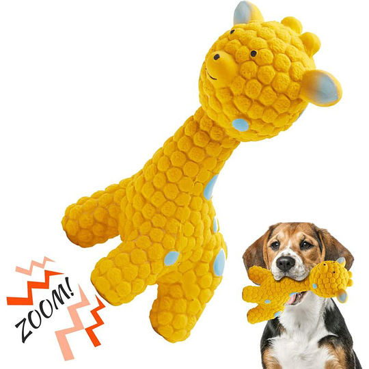 Barking Toys, Interactive Latex Toys, Dog Chew Toys, Soft Rubber Chew Toys for Small, Medium and Large Dogs (Yellow Deer) 2 Pack