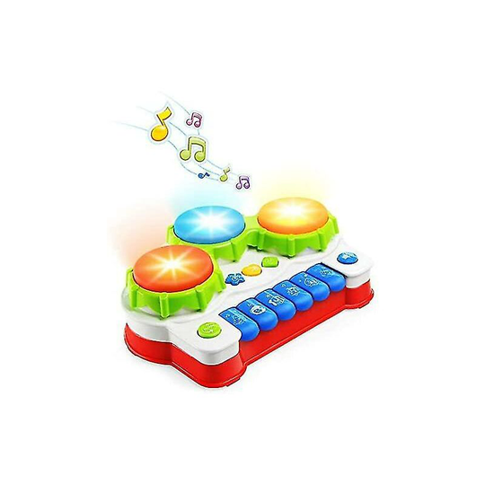 Piano And Drum With Lights Baby Toy - Flkwoh