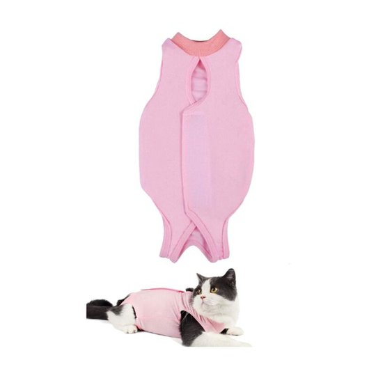 Cat Recovery Vest, Alternative for Dogs and Cats Pet Recovery Suit, Cat Restoration Suitable Abdominal Wounds Diseases (m, Pink)