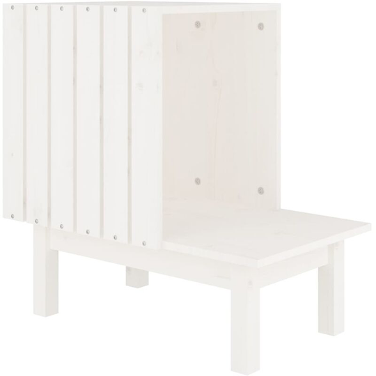 Cat House White 60x36x60 cm Solid Wood Pine Vidaxl White