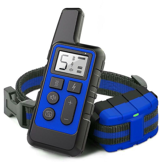 Thsinde - Waterproof Dog Training Collar Pet 500m Remote Control Rechargeable Blue- ssxjv