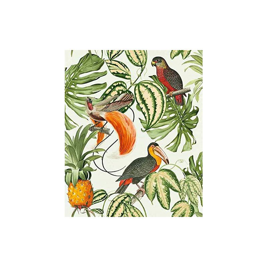 6302-07' Paradiso Collection Non-Woven Wallpaper, Multi-Colour, 10.05 x 0.53 m - Erismann