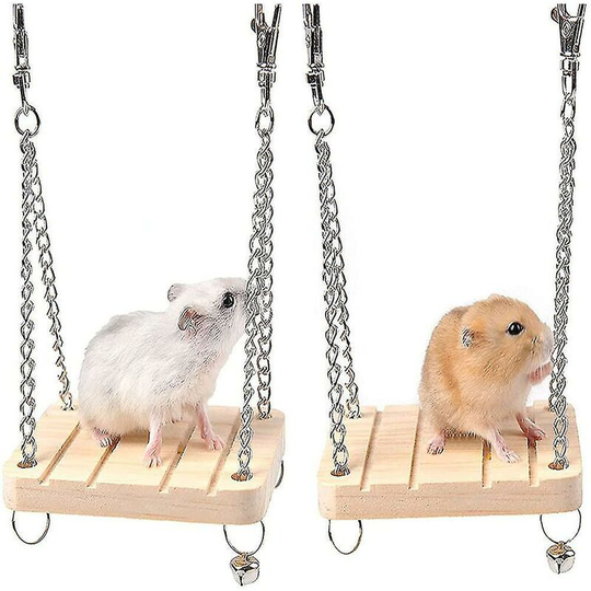 Pieces Wooden Hamster Swing, Hamster Swing Toys, Chinchilla Swingwooden