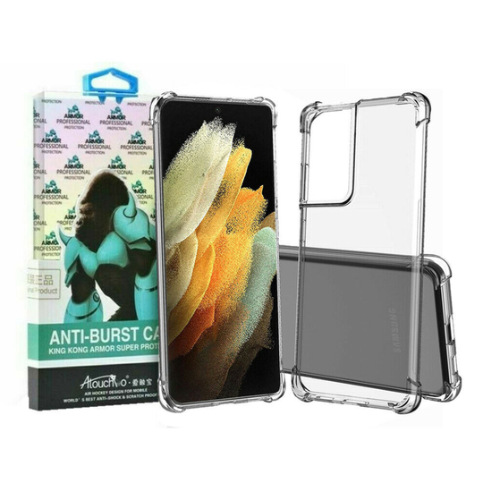Case For Samsung Galaxy S21 FE 5G Clear Silicone Gel Shockproof By Atouchbo