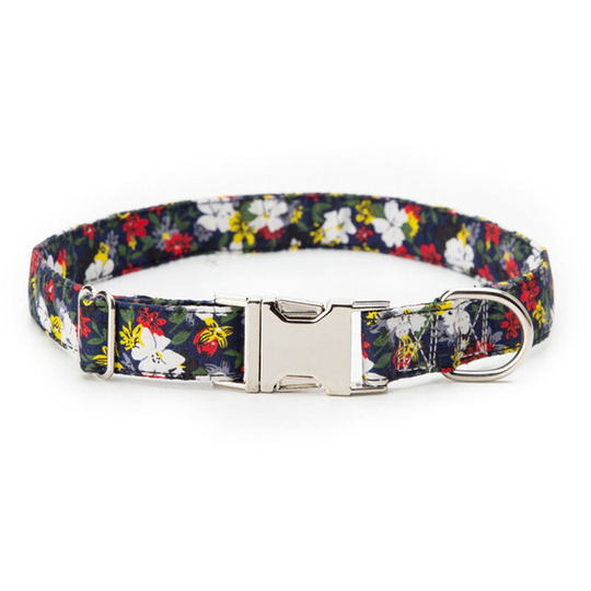 Girl Dog Collars Spring Cute Daisy Flower Pattern Lovely Printing And American Flag Print Dog Collar