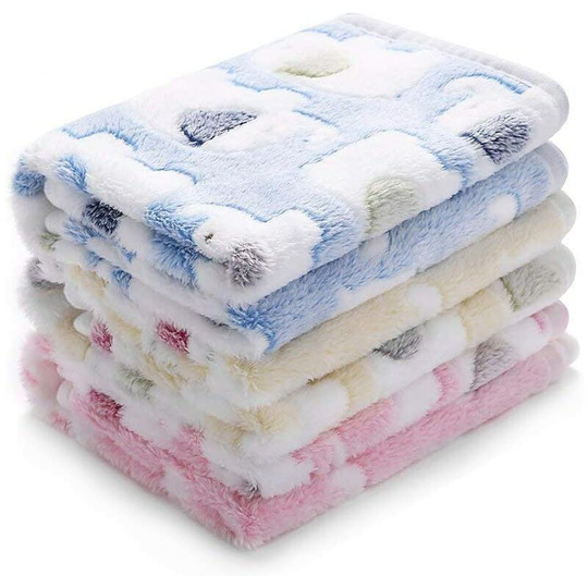 Ultra-Soft Plush Blanket for Dog / Cat 3 Pieces Elephant Medium (76*52cm)
