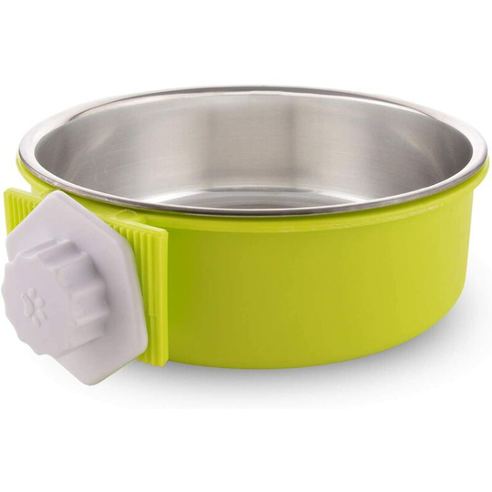 Dog Crate Removable Bowl Stainless Steel Hanging Bowl Pet Cage Small Water Bowl Feeder Food for Dogs