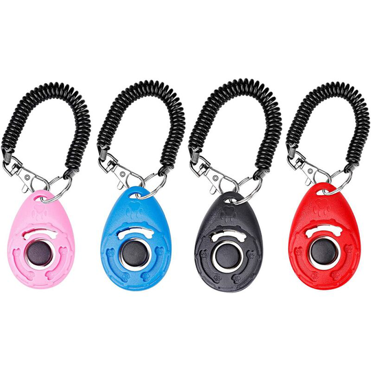 Perle Rare - Training Dog Training Clickers, Training Training Clickers with Strap for Pets Horse, Cat and Dog, 4 pcs Training Clicker Button