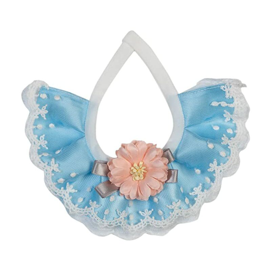 1PCS Dog Cat Collar Pet Bib Cute Scarfs Necklace Neck Strap for Pet Costume Supplies sky blue m