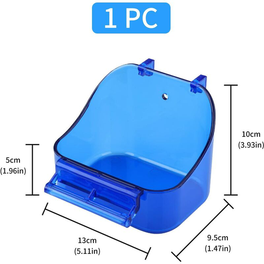 Hanging Bird Bath, Shower Cage Cleaning Bird Bath for Cage Bird Bath Box Bird Bath Parrot Bird Box Bath Box for Small Bird Blue