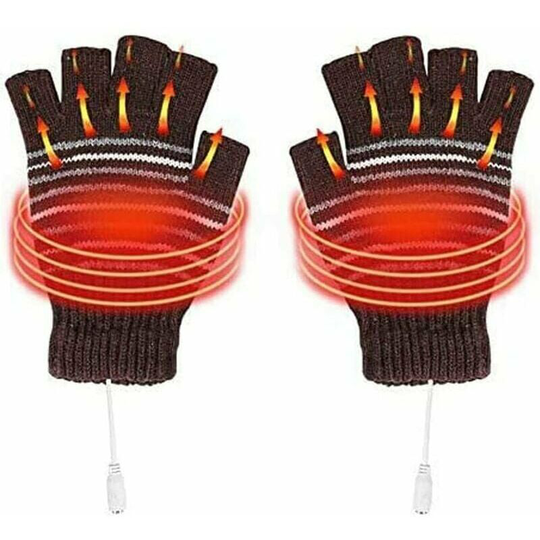 Usb Heated Gloves, 1 Pair Electric Heated Gloves Rechargeable Gloves Women Men Winter Heated Gloves Cisea Thsinde