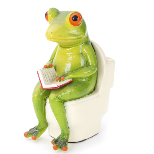 Asupermall - Frosch Resin Ornaments Living Room Desktop Decoration Bedroom Domestic Use Ornaments,model: Closestool - model: Closestool