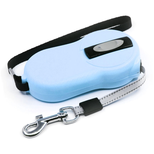 2M 360° Retractable Tangle-Free Extendable Dog Leash for Small Pets Under 10kg, Blue
