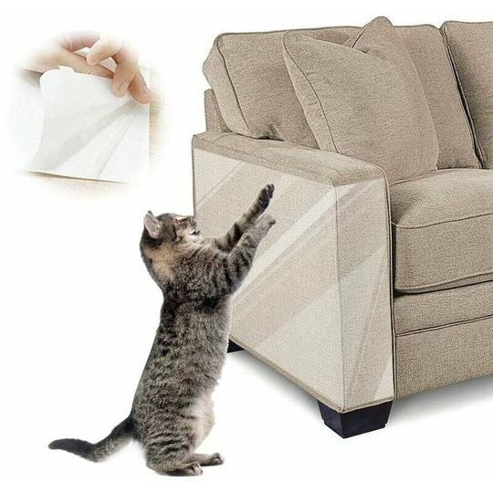 Cat Scratch Protector, Cat Furniture Protector, Cat Sofa Protector, Cat Training Adhesive Strips for Sofa, Carpet, Doors, Countertops 21*30cm 10Pack