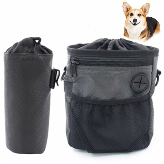 Dog Treat Training Pouch Dog Training kit Large Capacity Easily Carries Pet Toys Kibble Treats Built-in Poop Bag Dispenser