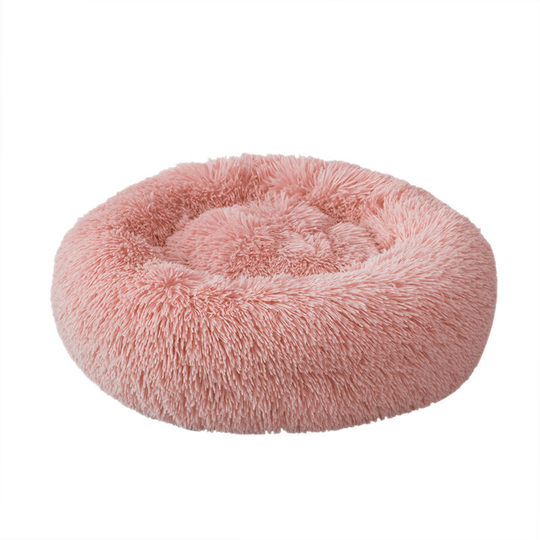 Plush round pet nest (pink-diameter 40cm)