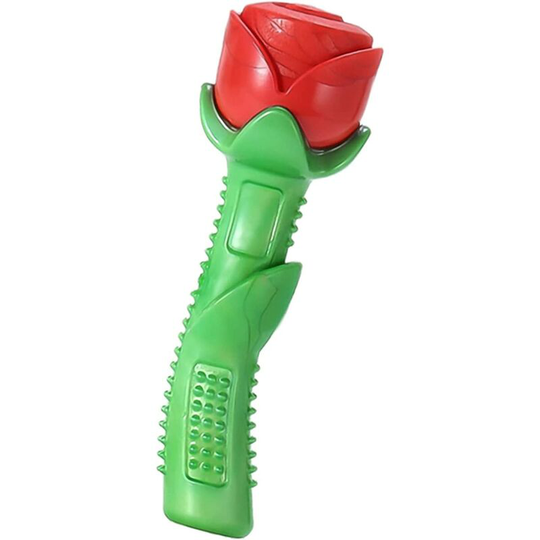 Durable Rose Shaped Dog Chew Toys for Small Medium Size Teeth Cleaning