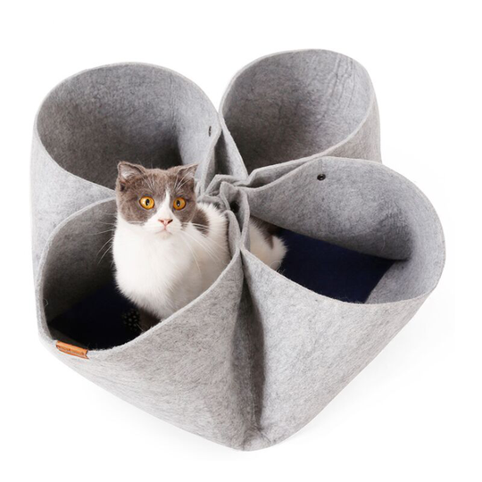 Creative Cat Litter Flower Petal Litter Design Original Design Four Seasons Pet Pet Tunnel Cat Tunnel Function Variable Cat (Gray) -