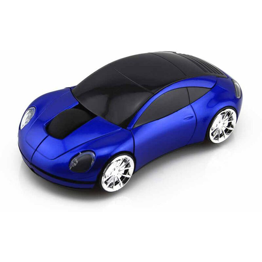 Sports Car Shaped Wireless Mouse usb Wireless Ergonomic Optical Mouse with Suitable for Laptop Computer - Blue