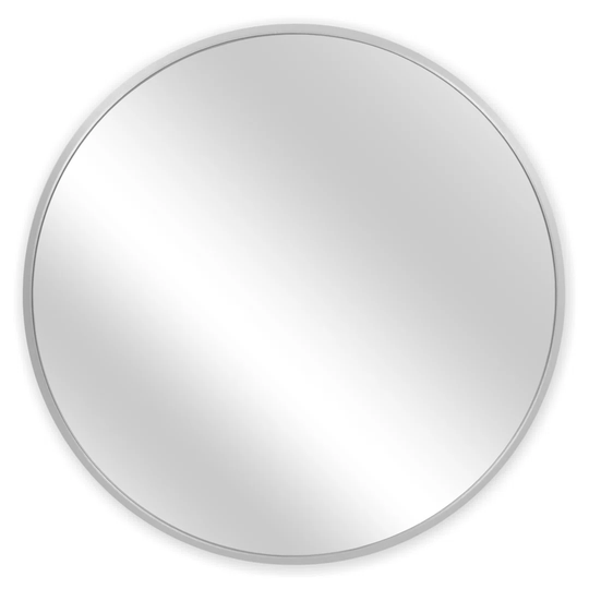 Round Metal Framed Wall Mounted Accent Mirror in White