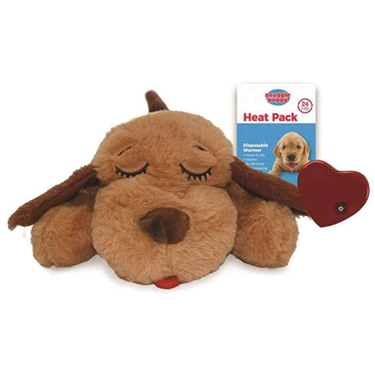 Heartbeat Stuffed Dog Toy Biscuit Brown Snuggle Puppy brown