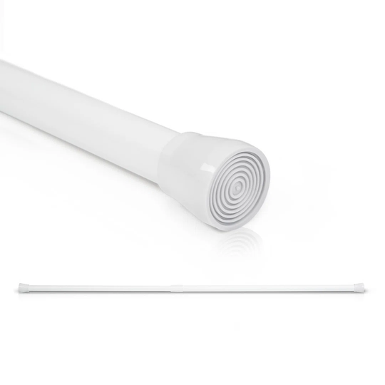 Stamina 110cm Adjustable Straight Tension Shower Curtain Rail