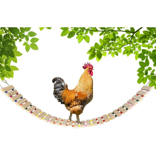 Chicken coop toy hen house toy natural wood scale chicken swing perch for birds, poultry, rooster, chicks