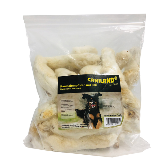 Caniland Rabbit's Foot with Fur - Saver Pack: 2 x 500g